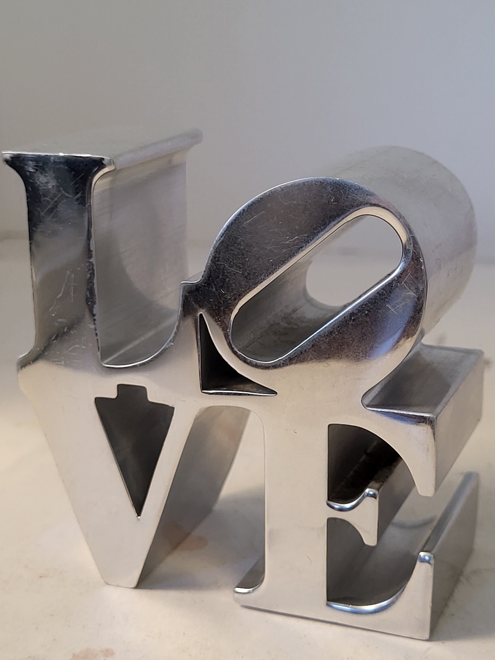 1970s Pop Art LOVE Papetweight After Robert Indiana 3"